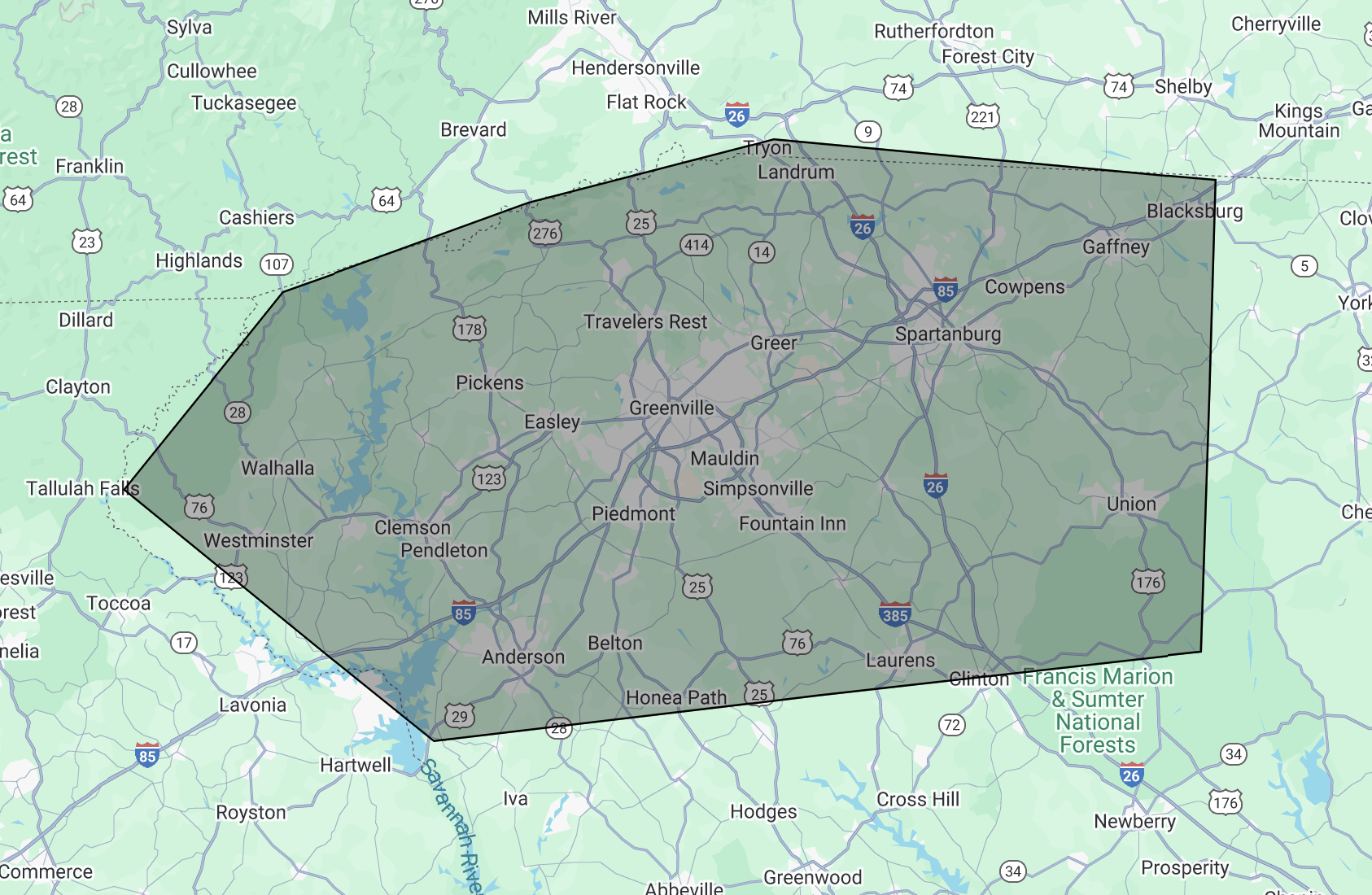 Service Area Map